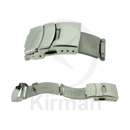 Imagen de Cierre de seguridad de acero para armis con pulsador fijación 22 mm. cierre 25 mm