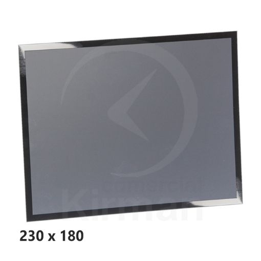 Imagen de Placa lisa aluminio plata 230x180