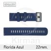 Imagen de CORREA SMART SILICONA AZUL FLORIDA 22MM