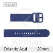 Imagen de CORREA SMART SILICONA AZUL ORLANDO 20MM