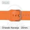 Imagen de CORREA SMART SILICONA NARANJA ORLANDO 20MM