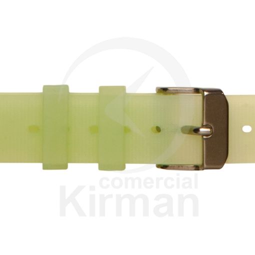 Imagen de Correa de silicona modelo Atenas de color verde translúcida de 14 mm