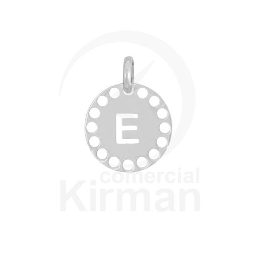 Imagen de Colgante troquelado letra E 14.0mm -  Plata 925