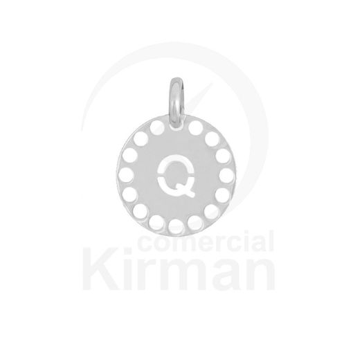 Imagen de Colgante troquelado letra Q 14.0mm -  Plata 925