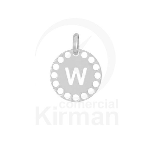 Imagen de Colgante troquelado letra W 14.0mm -  Plata 925