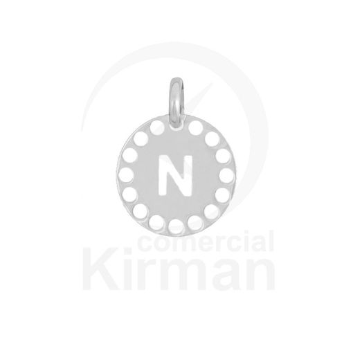 Imagen de Colgante troquelado letra N 14.0mm -  Plata 925