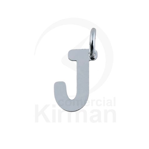 Imagen de COLGANTE LETRA J - 4.5 x 8 MM - PLATA 925