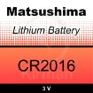 Imagen de Batería de litio MATSUSHIMA CR 2016
