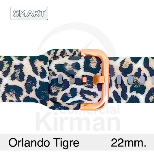 Imagen de CORREA Silicona estampada ORLANDO TIGRE - 22MM