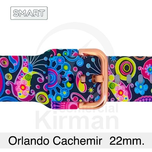 Imagen de CORREA Silicona estampada ORLANDO CACHEMIR - 22MM