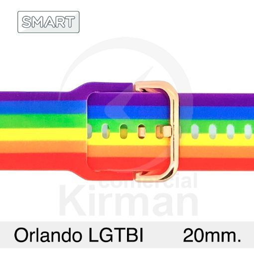 Imagen de CORREA Silicona estampada ORLANDO LGTBI - 20MM