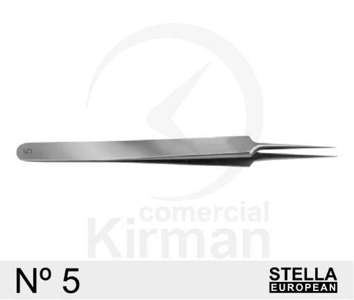 Imagen de Pinza de acero inoxidable Stella European nº 5
