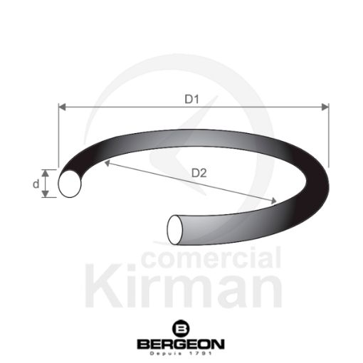 Imagen de Nº 1 D1 17.10 mm. D2 15.90 mm. d 0.60 mm - 6043-D-002 NO 01