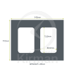 Imagen de Doble marco de aluminio 12,3mm de grosor