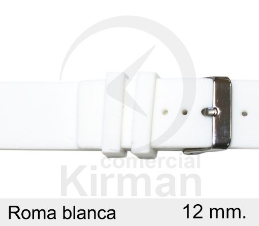 Imagen de Roma de color blanca de 12 mm