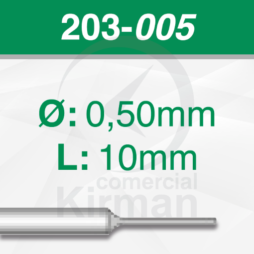 Imagen de Pack 6 brocas de acero (203) Ø:0.5mm y L:10mm