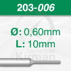 Imagen de Pack 6 brocas de acero (203)  Ø:0.6mm y L:10mm