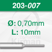 Imagen de Pack 6 brocas de acero (203)  Ø:0.7mm y L:10mm