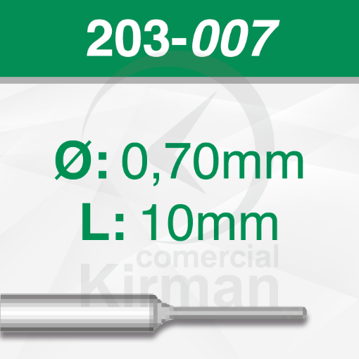 Imagen de Pack 6 brocas de acero (203)  Ø:0.7mm y L:10mm