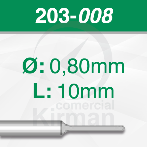 Imagen de Pack 6 brocas de acero (203)  Ø:0.8mm y L:10mm