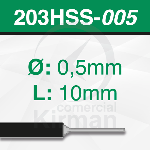 Imagen de Pack 2 Brocas de acero (203HSS) Ø 0.5mm y L1 10 mm