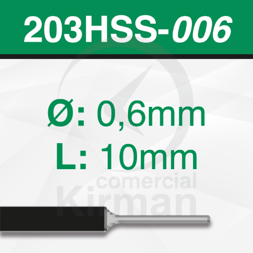 Imagen de Pack 2 Brocas de acero (203HSS) Ø 0.6mm y L1 10 mm
