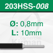 Imagen de Pack 2 Brocas de acero (203HSS) Ø 0.8mm y L1 10 mm