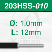 Imagen de Pack 2 Brocas de acero (203HSS) Ø 1.0mm y L1 12 mm