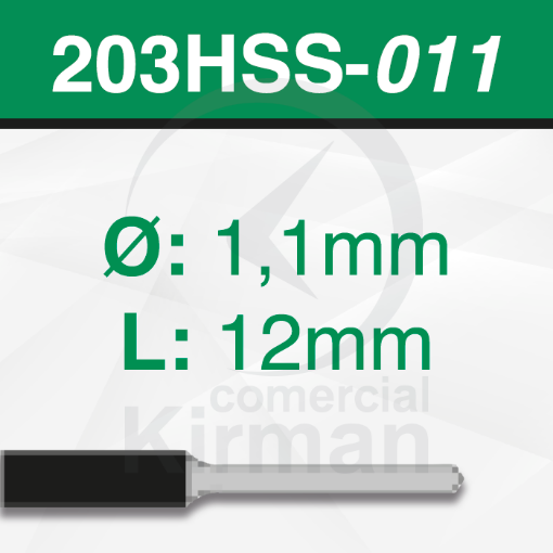 Imagen de Pack 2 Brocas de acero (203HSS) Ø 1.1mm y L1 12 mm