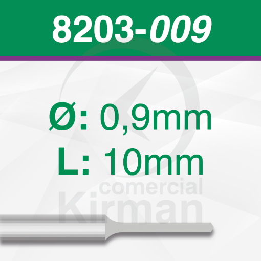 Imagen de Pack 2 Brocas diamantadas (8203) Ø:0.90 mm y L:10mm