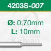 Imagen de Pack 2 Brocas Carburo de tungsteno 2 labios (4203S) Ø: 0.7mm y  L:10 mm