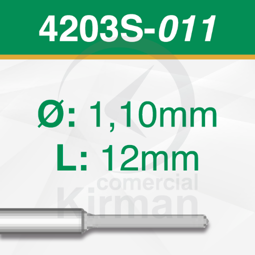 Imagen de Pack 2 Brocas Carburo de tungsteno 2 labios (4203S) Ø: 1.1mm y  L:12 mm