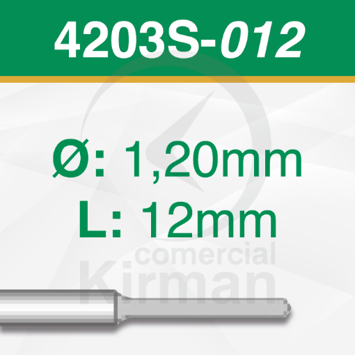 Imagen de Pack 2 Brocas Carburo de tungsteno 2 labios (4203S) Ø: 1.2mm y  L:12 mm