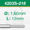 Imagen de Pack 2 Brocas Carburo de tungsteno 2 labios (4203S) Ø: 1.6mm y  L:12 mm
