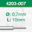 Imagen de Pack 2 Brocas 4 labios Carburo de tungsteno (4203) Ø:0.7mm y L:10mm