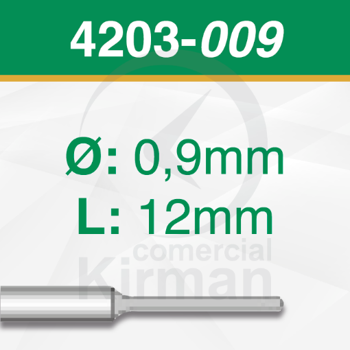 Imagen de Pack 2 Brocas 4 labios Carburo de tungsteno (4203) Ø:0.9mm y L:12mm