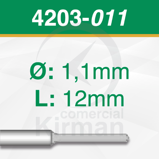 Imagen de Pack 2 Brocas 4 labios Carburo de tungsteno (4203) Ø:1.1mm y L:12mm