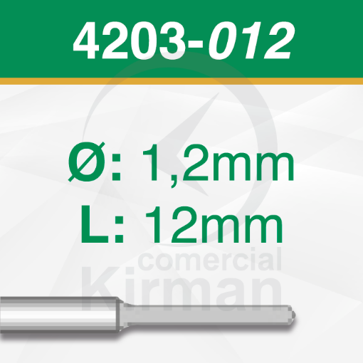 Imagen de Pack 2 Brocas 4 labios Carburo de tungsteno (4203) Ø:1.2mm y L:12mm