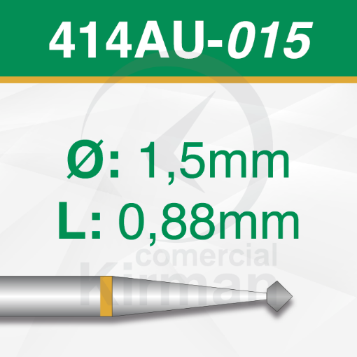 Imagen de PACK 2 FRESAS DOBLE CONO 90º DE CARBURO  (414AU) Ø:1.5mm