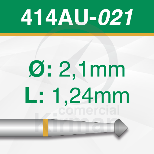 Imagen de PACK 2 FRESAS DOBLE CONO 90º DE CARBURO  (414AU) Ø:2.1mm