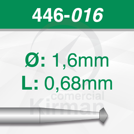 Imagen de PACK 6 FRESAS DE DOBLE CONO DE 70º DE ACERO (446) Ø:1.6mm