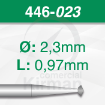 Imagen de PACK 6 FRESAS DE DOBLE CONO DE 70º DE ACERO (446) Ø:2.3mm
