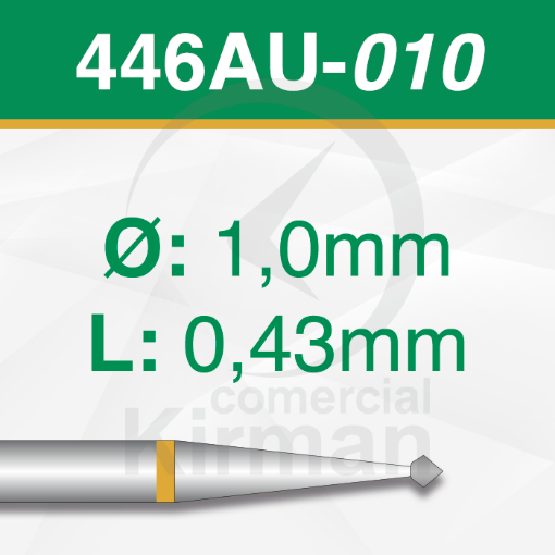 Imagen de PACK 2 FRESAS DOBLES CONO 70º DE CARBURO (446AU) Ø:1.0mm