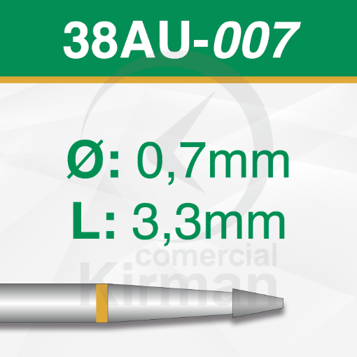 Imagen de PACK 2 FRESAS CÓNICAS DE CARBURO (38AU) Ø:0.7mm
