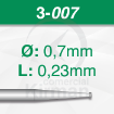 Imagen de PACKS 6 FRESAS DE RUEDA DE ACERO (3) Ø:0.7mm Y L:0.23mm