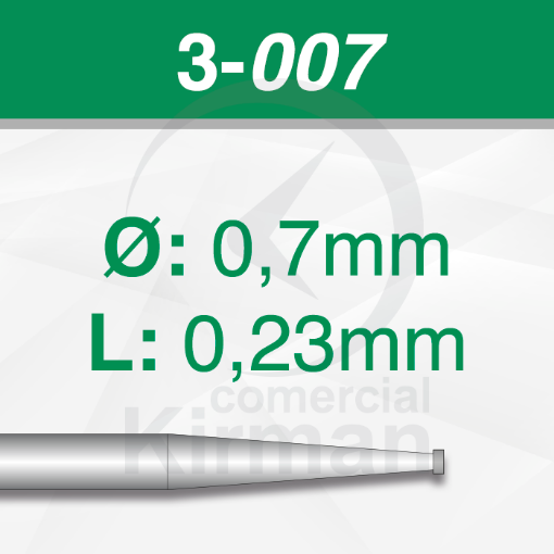 Imagen de PACKS 6 FRESAS DE RUEDA DE ACERO (3) Ø:0.7mm Y L:0.23mm