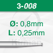 Imagen de PACKS 6 FRESAS DE RUEDA DE ACERO (3) Ø:0.8mm Y L:0.25mm
