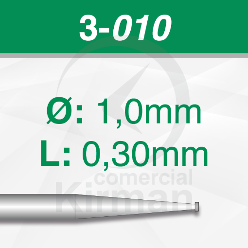 Imagen de PACKS 6 FRESAS DE RUEDA DE ACERO (3) Ø:1.0mm Y L:0.3mm