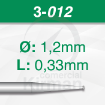 Imagen de PACKS 6 FRESAS DE RUEDA DE ACERO (3) Ø:1.2mm Y L:0.33mm