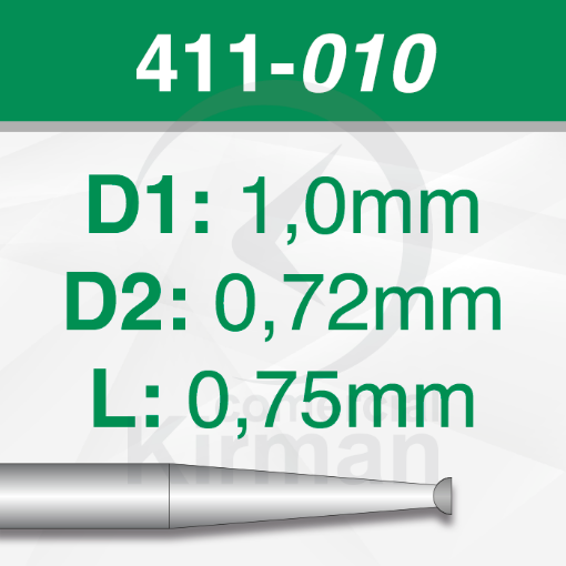 Imagen de PACK 6 FRESAS HUECAS DE ACERO (441) Ø1.0mm